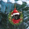 Decorative Acrylic Dog Christmas Accessories 2D Christmas Dogs Ornament  Xmas