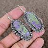 Purpurite Gemstone Handmade 925 Sterling Silver Jewelry Earring 2.48" KKG-702