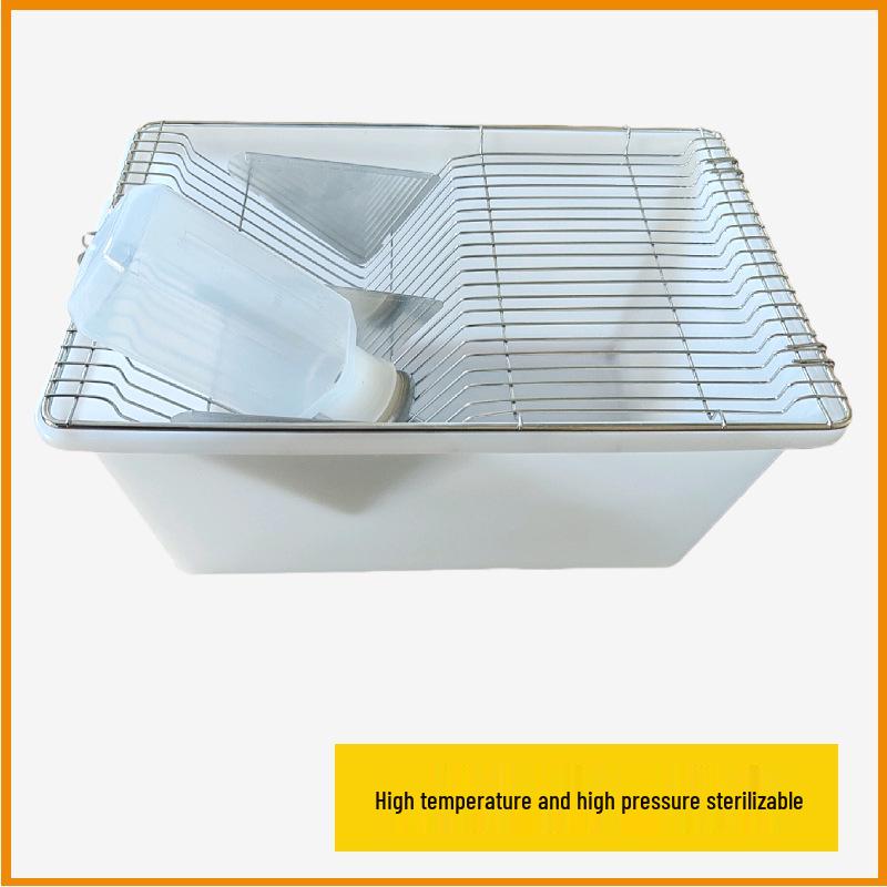 Xinrongqing Stainless Steel Laboratory Rodent Breeding Cage for Mice, Rats, and Hamsters