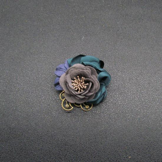 Ретро Брошь с Цветами Мори – Светлая Роскошь Модный Зажим для Ципао Костюма серый