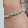 KND silver & turquoise beads bracelet