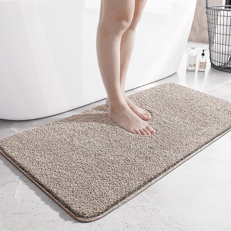 

VIKAMA Imitation Cashmere Bath Absorbent Carpet Toilet Door Bedroom Toilet Quick Drying Non-Slip Mat Home Decoration 40X60CM (1.3X2FT