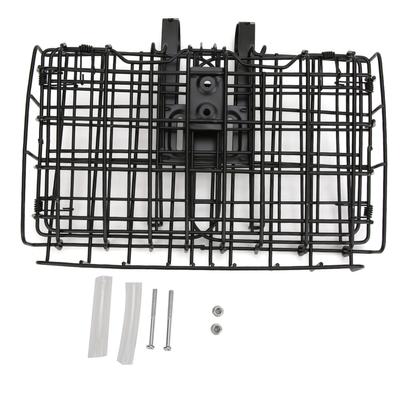 VTT Solide en Fer Noir Panier Avant Pliant Sac Fil Suspendu Arrière Pliable Accessoire de Vélo Noir Épaissir