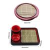 Multipurpose Soba Noodles Plate Sashimi Platter with Bamboos Mat Food Snacks Dishes Serving Platters Easy To Clean