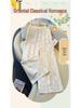 Silk Jacquard Wide-Leg Pants for Middle-Aged Women - Ethnic Style Retro Slimming Design