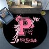 Pink Panther Pattern Round rug,Carpet Rug for Living Room Bedroom Playroom ,Non-slip Floor Mat,Holiday Gifts and Birthday Gifts.