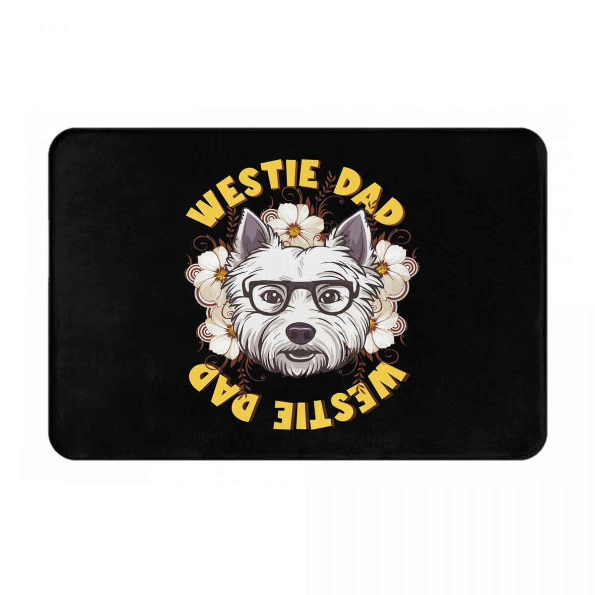 Westie Hond West Highland White Terrier Antislip Deurmat Vloermat Tapijt Vloerkleed voor Keuken Entree Huis Slaapkamer Voetmat Matten 60x40 cm
