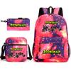 Deformed Zoo Surrounding Primary School Students Schoolbag Trend Starry Sky Backpack Leisure Three-piece Set