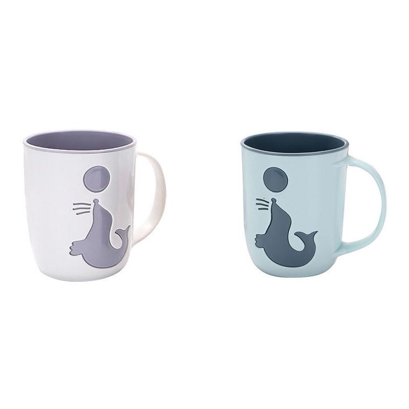 1/2Pcs Popular Toiletry Cups Dolphin Mouthwash Cup Couples Toothbrush Cup Creative Water Cup Kids Bathroom Cup