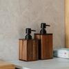Luxury Wooden Soap Dispenser Hand Sanitizer & Lotion Bathroom Accessory - For Home & TravelSoap Bar Dispenser