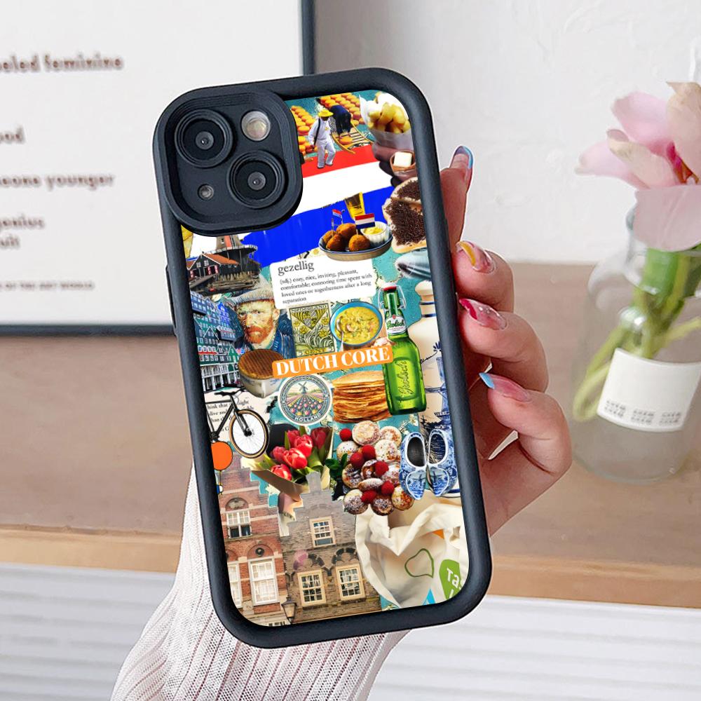 

Netherland Dutch Flag Thicken TPU Mobile Phone Case for iPhone 17 16 15 14 13 12 11 Air Pro Max Plus Colorful Cover iPhone 12 Pro Max