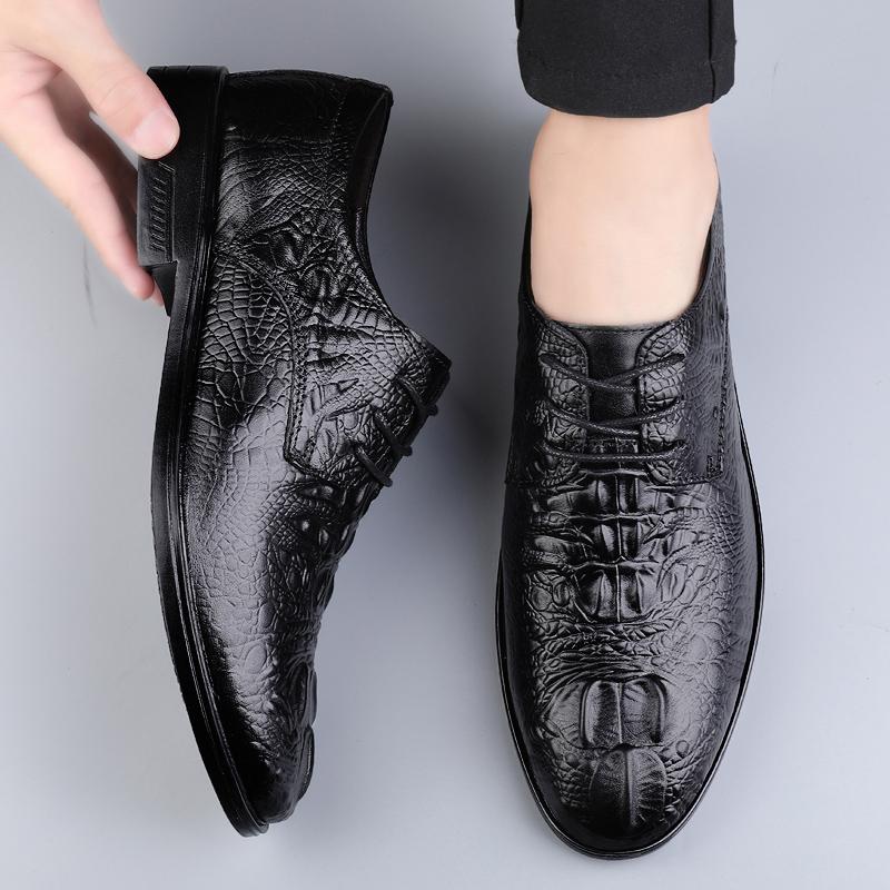 Luxe Merk Penny Heren Casual schoenen Krokodillenpatroon Leer Maatschoenen 37-45 Brogue Carving loafer Rijden feest