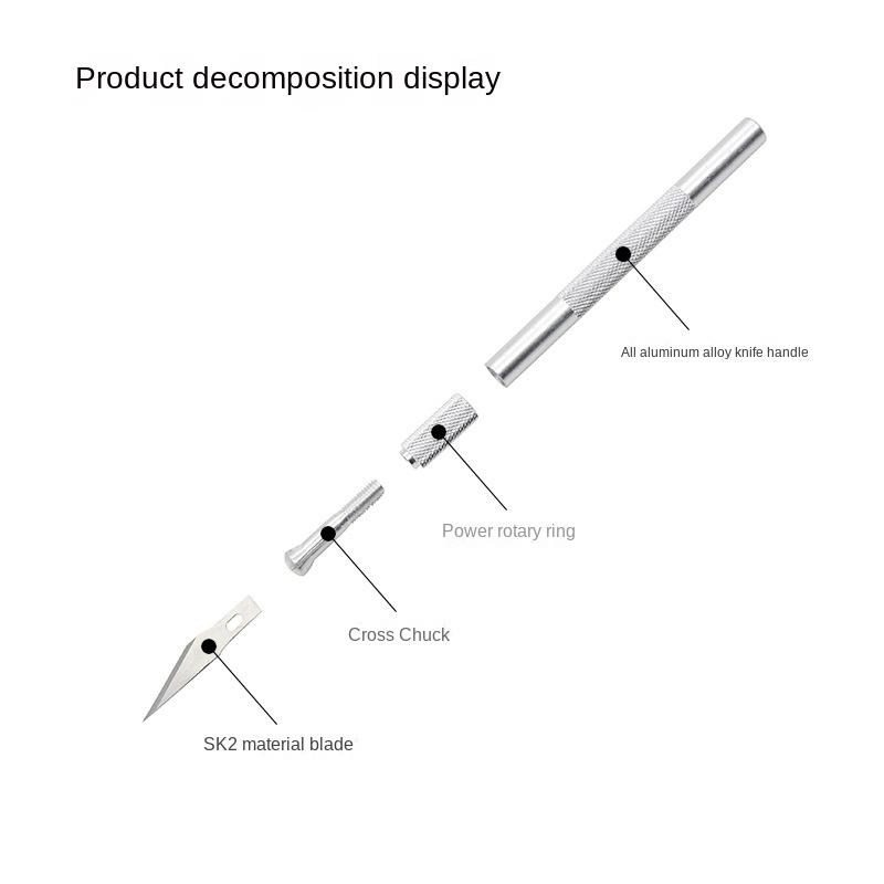 1 Set Scalpel Knife Carving DIY Non Slip Carving Crafts Ceramic Paper Cutting Sculpting Mobile Phone DIY Repair Hand Woodworking