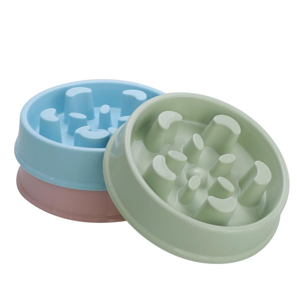 Pet Slow Eating Dog Bowl Slow Feeder Dog Food Bowl Hard Plastic Dog Slow Feeder Cat Pet Feeder Non Slip Anti Gulping Feeder Bowl