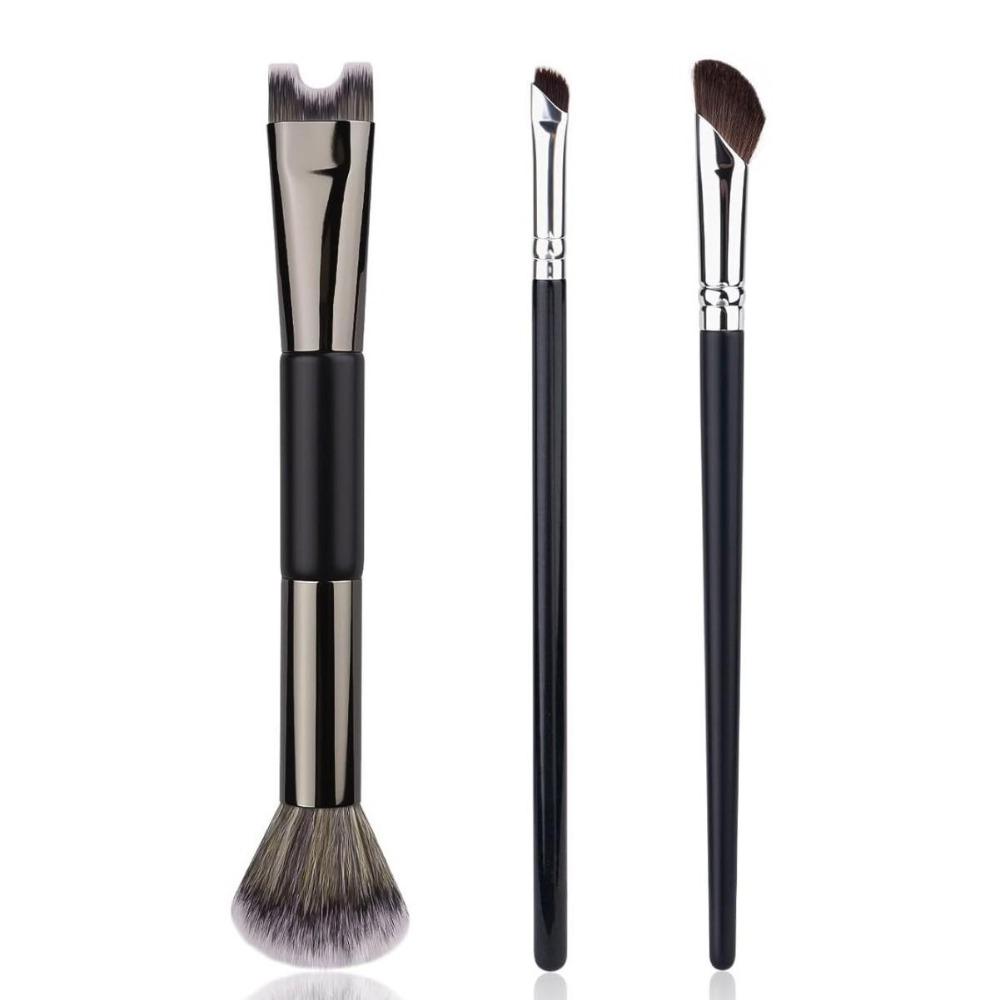 Professional 3/1Pcs Nose Contour Brushes 2 In 1 Makeup Brushes Set Dual Head Powder Blush Eyeshadow Contour Brush Beauty Tools