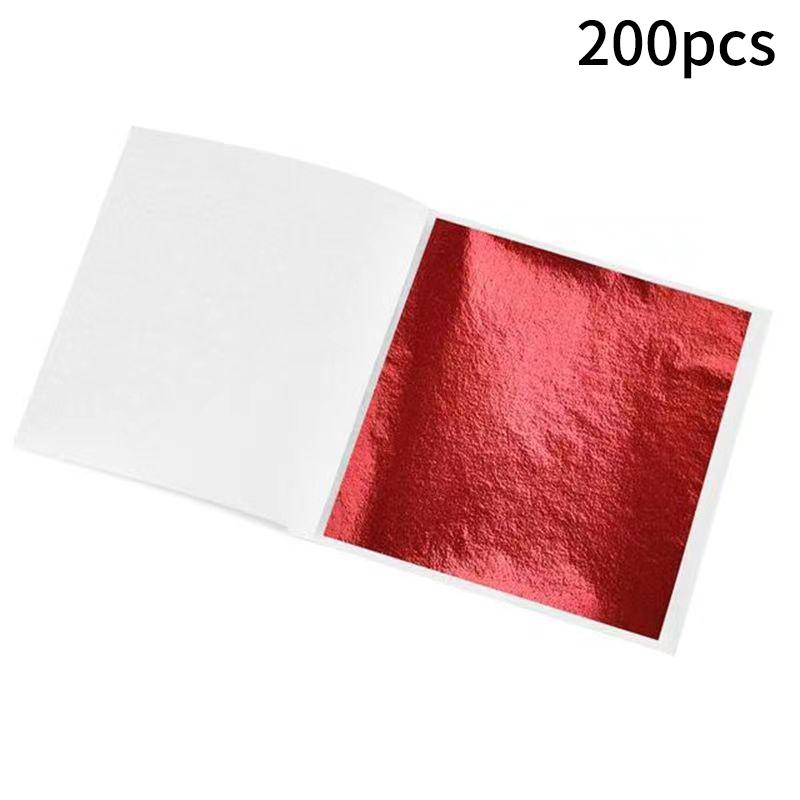 200Pcs High Quality Gold Foil Paper Diy Decoration Craft Gold Foil Nail Art Bridal Makeup Drip Glue Diy Decor Craft Gold Foil