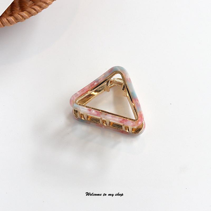 

Шикарные геометрические ацетатные зажимы для волос из металла, заколки для волос для женщин и девочек, леопардовая заколка для волос, аксессуары для волос в виде крабов, треугольник B