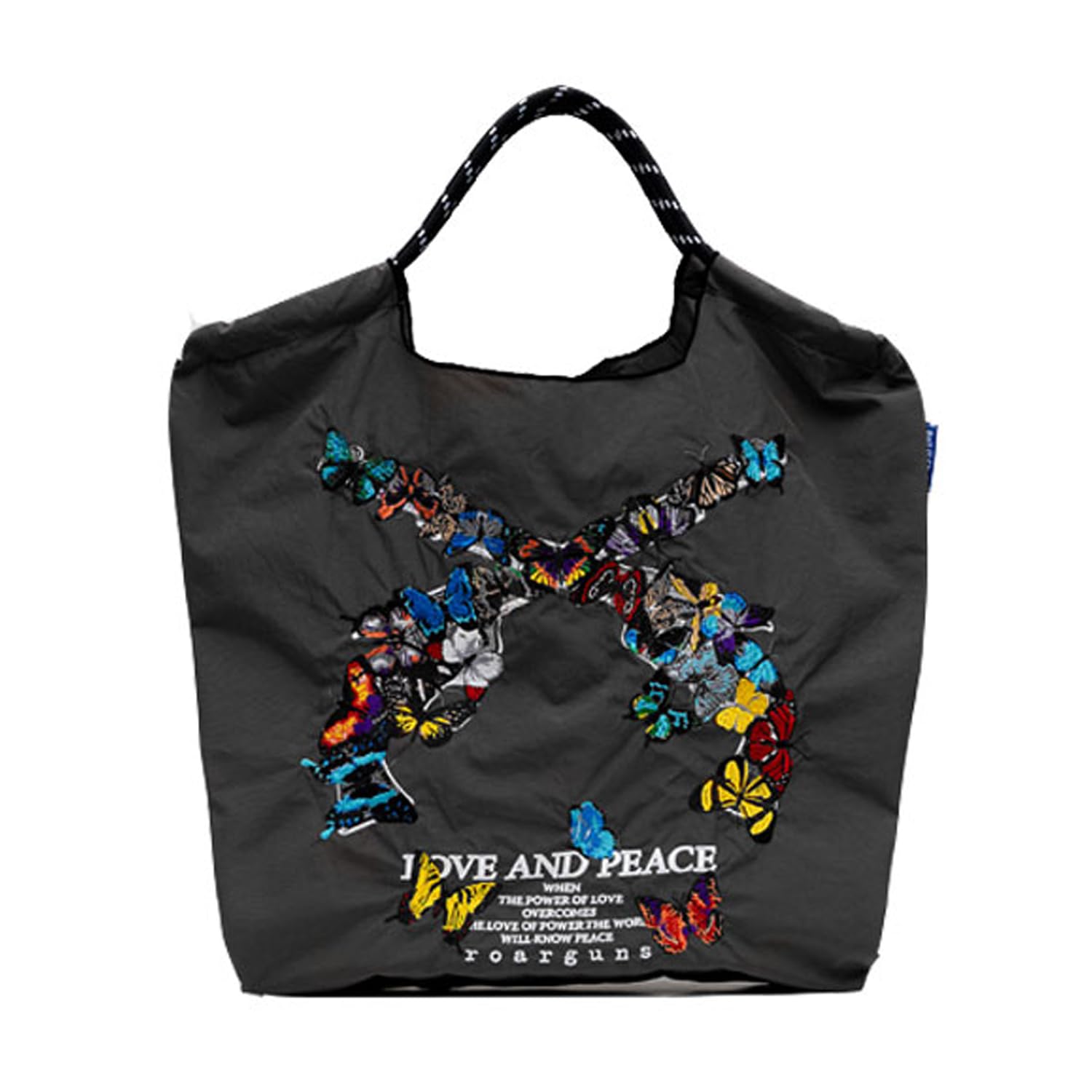 

Ball and Chain Authentic M Size Butterfly Gun Flower Shopping Bag Eco Bag Tote Bag 325003 [Ball & Chain] roar.BUTTERFLY (BLACK, M) чёрный