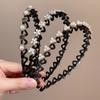 Flower Braided Tools Hairband Rhinestone Hair Toothed Headband  Women