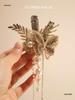 Exquisite High-End Butterfly Pearl Tassel Lapel Pin with Crystals for Weddings