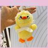 Charming Short Plush Duck Pendant Colorful Stuffed Animal Keyring For Bags