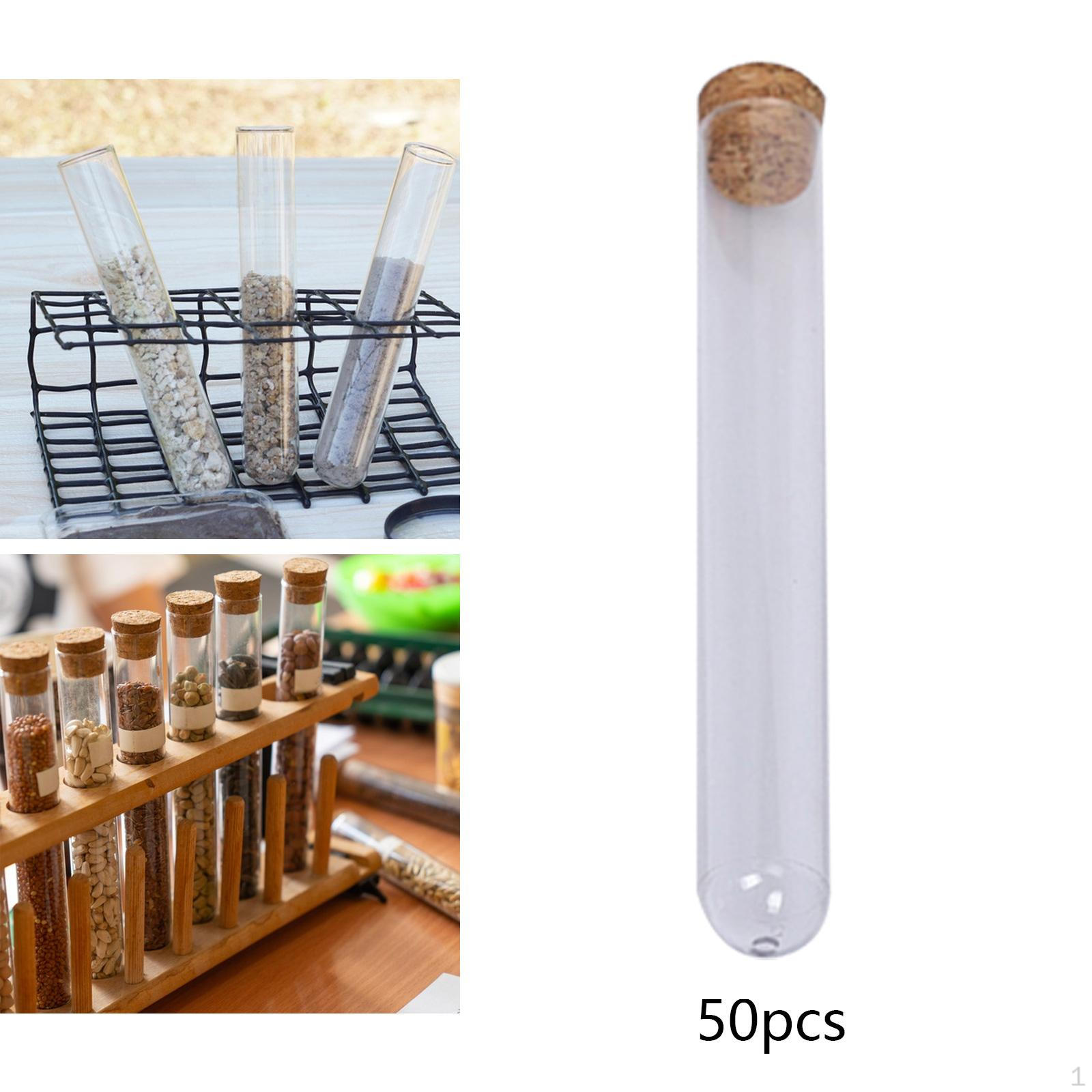 

50 пробирок с пробками для хранения проб, прозрачный органайзер для сувениров для вечеринок