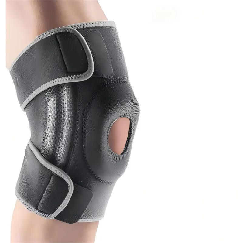 

1Pcs Non-Slip Knee Brace Support Features Ideal For Hiking Outdoor Running Cycling Men S And Women S Spring Joint Protection Equipment черный серый