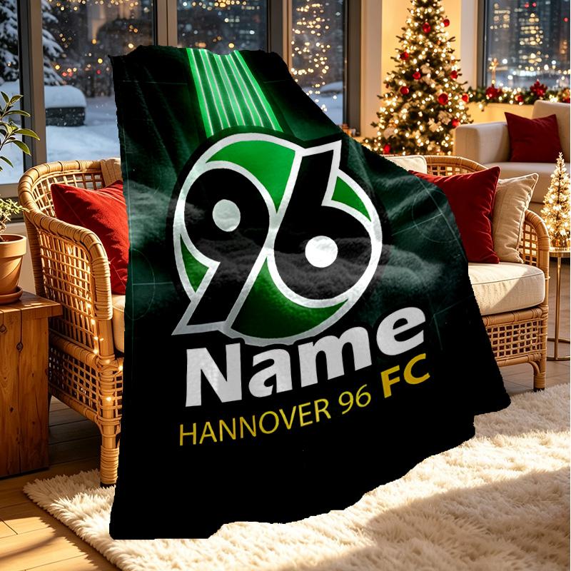 Custom Name Personalized Hannover 96 Football Print Blanket, Home Decor, Bedroom, Sofa, Camping, Couch, Gifts for Birthday ChristmasEnthusiasts
