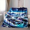 1pc Cloud Road Car Race Blanket Lightweight Flannel Blanket Throw Blanket For Sofa, Bed, Travel, Camping, Livingroom, Office, Couch