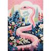 Pastel Botanical Jungle Animal Poster Giraffe Elephant Lion Parrot Snake Tiger Print Wall Art Picture Canvas  Home Decor