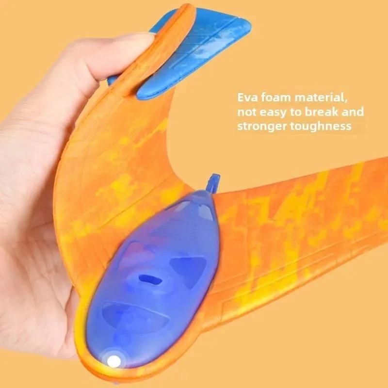 Kids Catapult Foam Plane Toy - Safe Eva Glider With Sound & Light, Outdoor Flying Disc For Parent-Child Sports Games