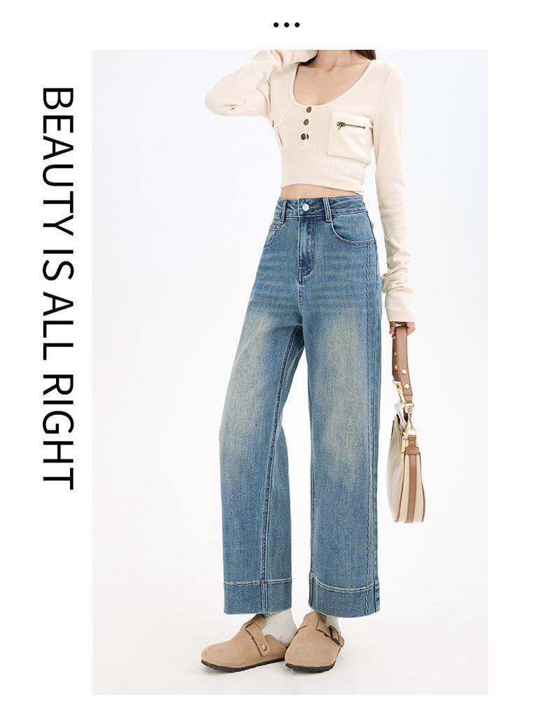 Damen Bestickte Stretch Straight-Leg Jeans - Herbst/Winter Hot Style, Figurformend für Birnenform, Kollektion 2025