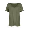 Women's Fashionable Deep V,neck Short,sleeved Color Casual Loose Top