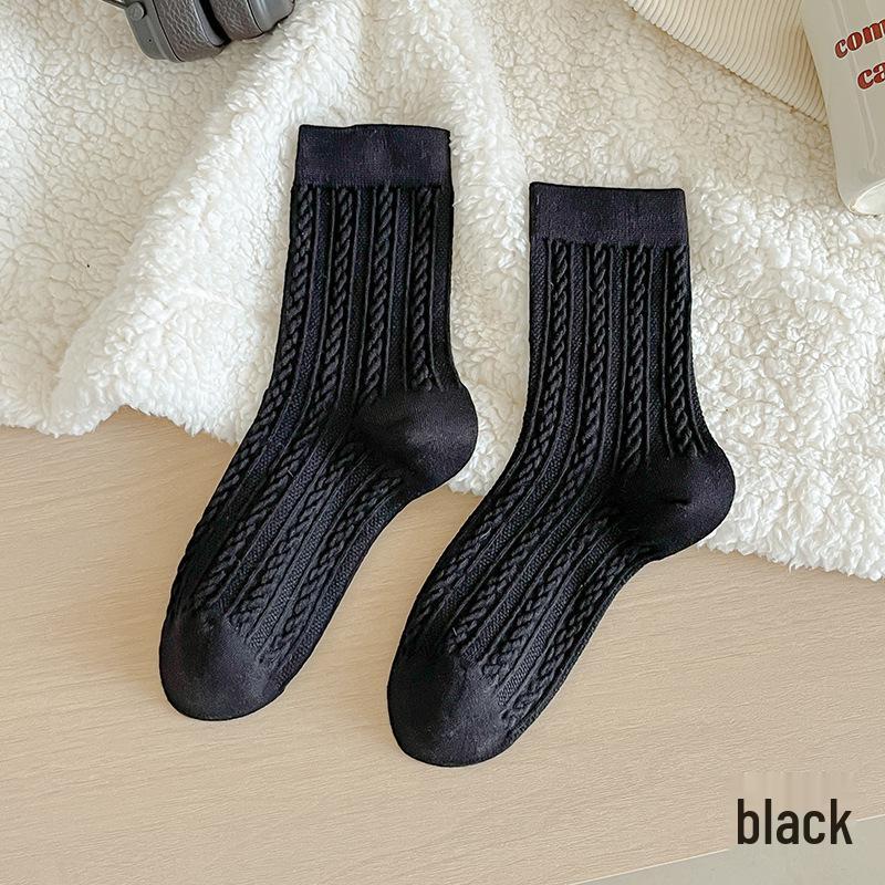 Dámské hřejivé ponožky střední délky s fleecovou podšívkou pro podzim/zimu