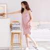 Summer Nightgown with Chest Pad - Plus Size, Lightweight, Cool Vest Style Loose Dress for Women