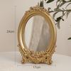 European Style Retro Carved Mirror Exquisite Golden Jewelry Tray Multifunctional Wall Mounted Mirrors for Room Decoration 2025