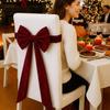 Christmas Bow Chair Back Cover Decoration Ornament Chair Ties For Dining Holiday Home Wedding Party Winter Festival
