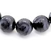 Natural Stone Carved Emperor Dragon Onyx 12mm Mala Bead Bracelet Power Stone [Sekki] Men's [b147]