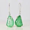 CERTIFIED Fancy Natural Green Emerald 925 Sterling Silver Stone 68 Ct Earring MY.ER-37-NS