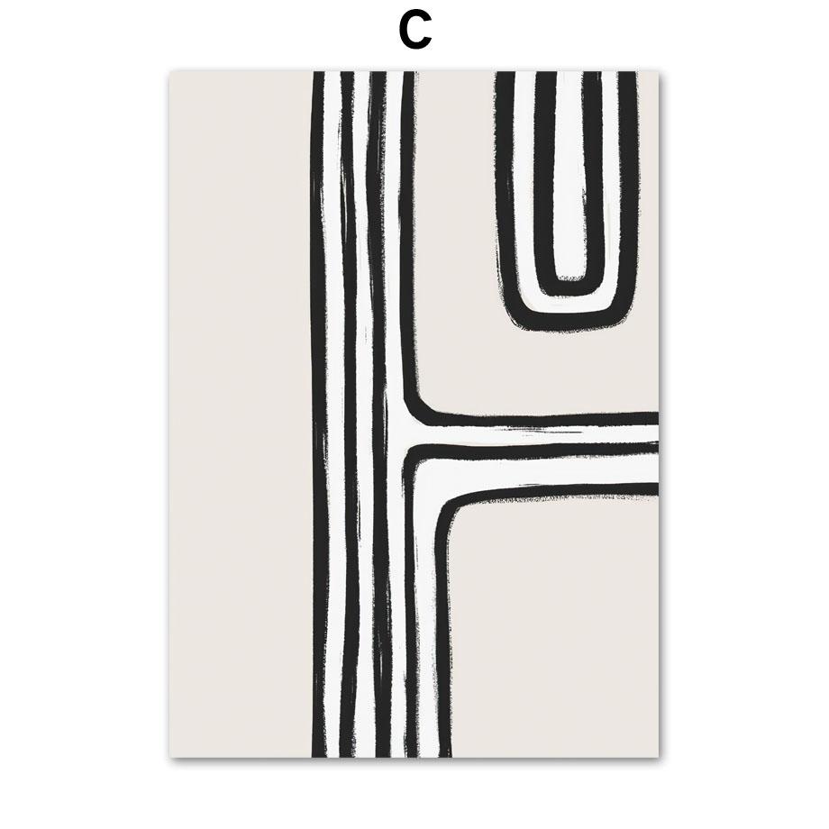 Moderne abstrakte minimalistische Gesichtslinie Geometrie Wand Kunstdruck Leinwand Malerei Nordic Poster Wand Bilder für Wohnzimmer Dekor