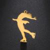 Teamer Dancer Gymnastics Pendant Charms For Jewelry Making Women Stainless Steel Sports Necklace Pendant Gymnasts Birthday Gift