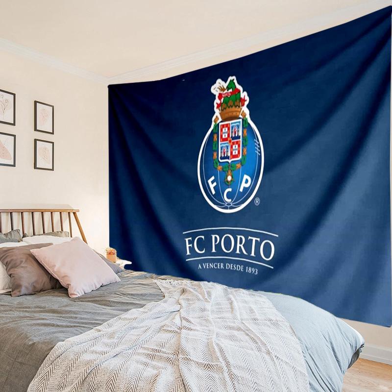 1 Stück FC Porto Wappen Design Wandteppich zum Aufhängen für Schlafzimmer, Wohnzimmer, Spielzimmer, Dekorationskunstzimmer Wandteppich Feiertags- und Geburtstagsgeschenke