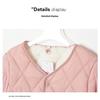 GMXIA Ladies Warm Plus Fleece Thickened Integrated Fleece Inner Sleeve with Wool Matching Sleeve Long Sleeve Cotton-padded Jacket for Women