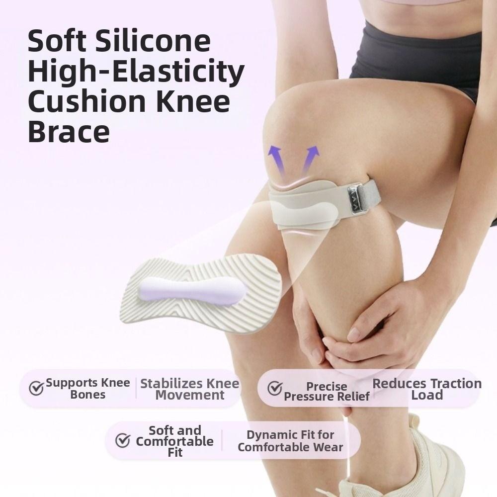 Silicone Patella Tendon Knee Straps Fixed Protection Knee Support Knee Sports Support Band Flexible Highly Elastic