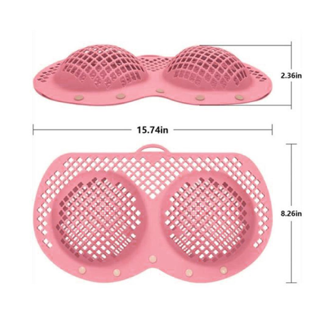 Bra Laundry Bag Lockable Zipper Underwear Washing Bag Reusable Silicone Bra Storage Bag Fits for 32A-38DD Cup
