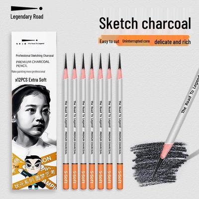 Legendary Path Extra Weicher Oberer Scholar Zeichenkohle-Stift – Bruchfester Kern, Leicht zu Spitzernder Kunst Zeichenkohle.
