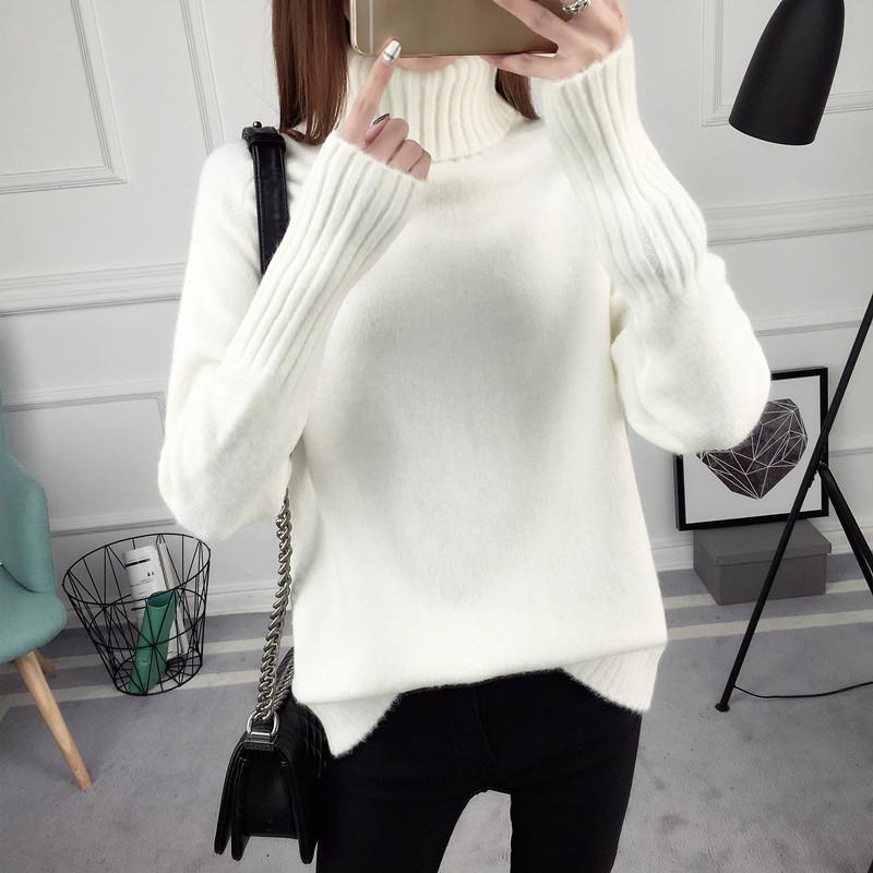 Autumn and Winter Korean Version of The Thick Turtleneck Sweater Loose Korean Version of The Pullover Sweater Bottoming Shirt Fashion Slim Top