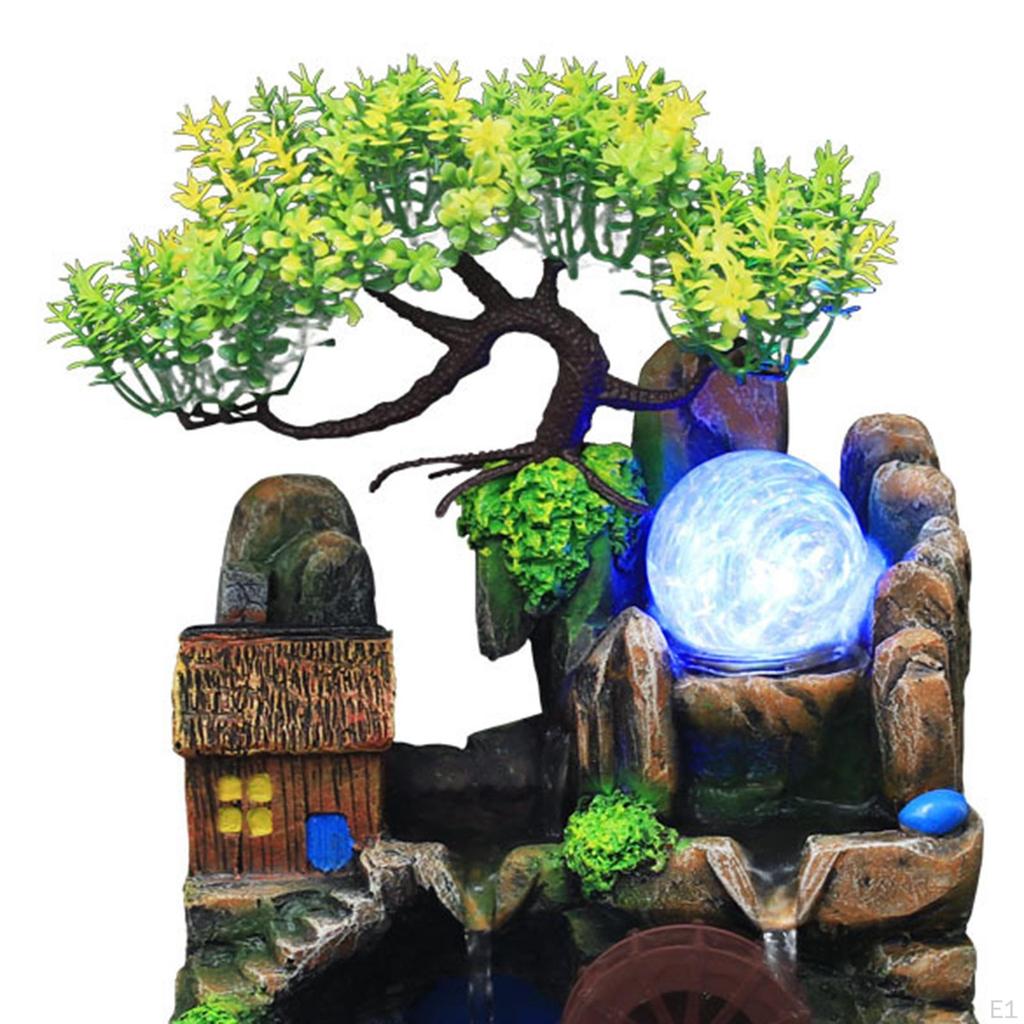 Wasserfallbrunnen mit LED-Lichtern für die Heimdekoration