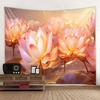 Beautiful Lotus tapestry landscape wall hanging cloth dreamy hippie home wall decoration poster office and living room tapestry