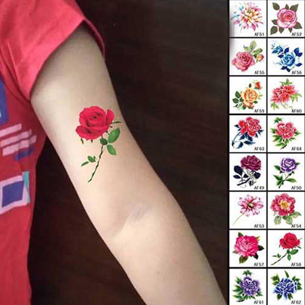 Arm Girls Waterproof Makeup Sticker Fake Fake Tattoos Butterfly Temporary Tattoos Rose Flower